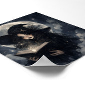 Poster Conception de sorcière gothique pleine lune ||  (Coin)