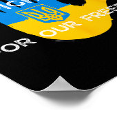 Poster Conception de soutien du drapeau ukrainien Ukraine (Coin)