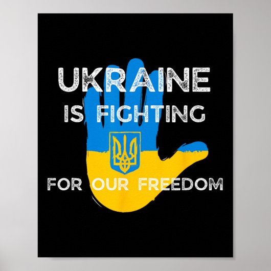 Poster Conception de soutien du drapeau ukrainien Ukraine (Devant)