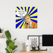Poster Conception de style comique rétro personnalisable  (Bureau à domicile)