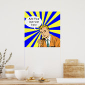 Poster Conception de style comique rétro personnalisable  (Cuisine)