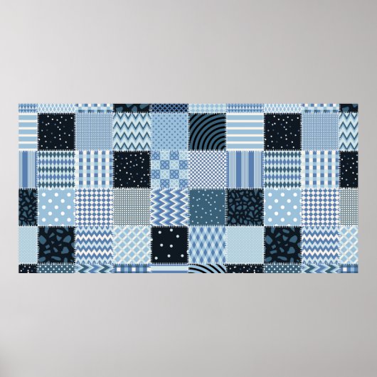 Poster Conception de surfaces composées. Motif de patchwo (Devant)