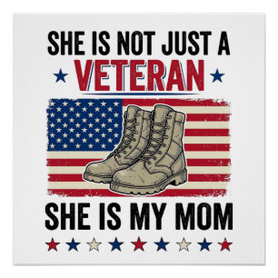 Poster Conception de T-shirt de bottes militaires patriot