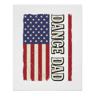 Poster Conception de T-shirt de drapeau vintage patriotiq