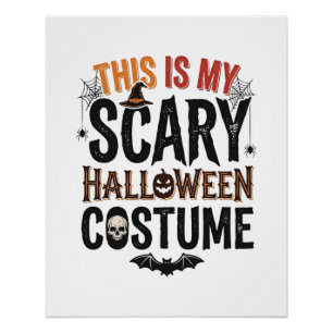 Poster Conception de T-shirt vintage de costume d'Hallowe