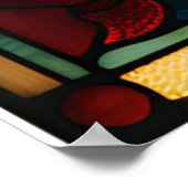 Poster Conception de tasse à café avec effet vitrail (Coin)