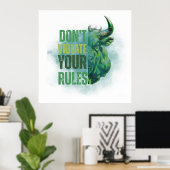 Poster Conception de taureau | Rappel | Motivation (Bureau à domicile)