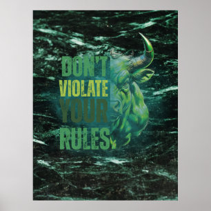 Poster Conception de taureau Rappel Motivation