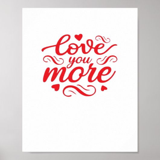 Poster Conception de tendance moderne Love You More (Devant)