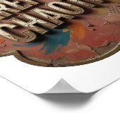 Poster Conception de texte 3D Or Edgy CAREFULLY CHAOTIC (Coin)