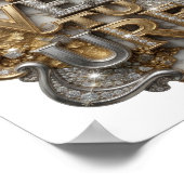 Poster Conception de texte AVENTURE argentée Snappy (Coin)