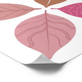Poster Conception de texte de feuilles d'AUTOMNE argentée (Coin)