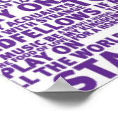 Poster Conception de texte de Purple Shakespeare (Coin)