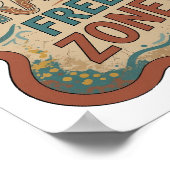 Poster Conception de texte de ZONE SANS DRAME Orange Dyna (Coin)