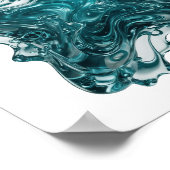 Poster Conception de texte étoile bleue argentée accroche (Coin)