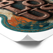 Poster Conception de texte FABULEUX en or élégant (Coin)