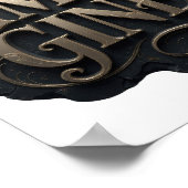 Poster Conception de texte IMAGINE en or Edgey (Coin)