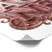 Poster Conception de texte IMAGINE rose accrocheur (Coin)