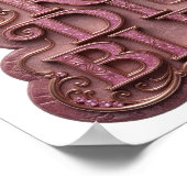 Poster Conception de texte INCROYABLE Rose Élégant (Coin)
