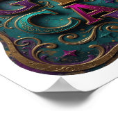 Poster Conception de texte MAGIQUE Violet élégant (Coin)