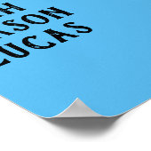 Poster Conception de texte minimal vertical avec nom pers (Coin)