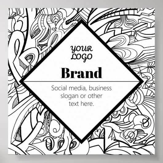 Poster Conception de texte moderne éditable et votre logo (Devant)