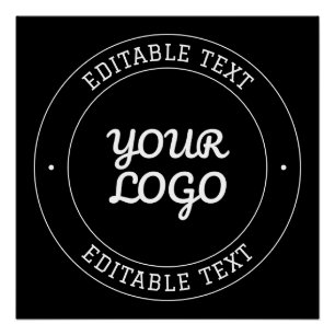Poster Conception de texte modifiable avec votre logo N