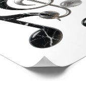 Poster Conception de texte MUSIC IN MOTION argentée cool (Coin)