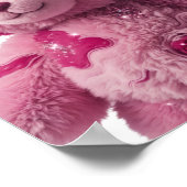 Poster Conception de texte OURS EN PELUCHE ROSE Argent Mo (Coin)
