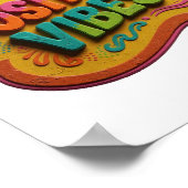 Poster Conception de texte POSITIF VIBES Rose Clair (Coin)