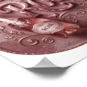 Poster Conception de texte Rose à boire Rose Vibrant Pink (Coin)