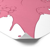 Poster Conception de texte Rose Éclaboussure Rose Snappy (Coin)