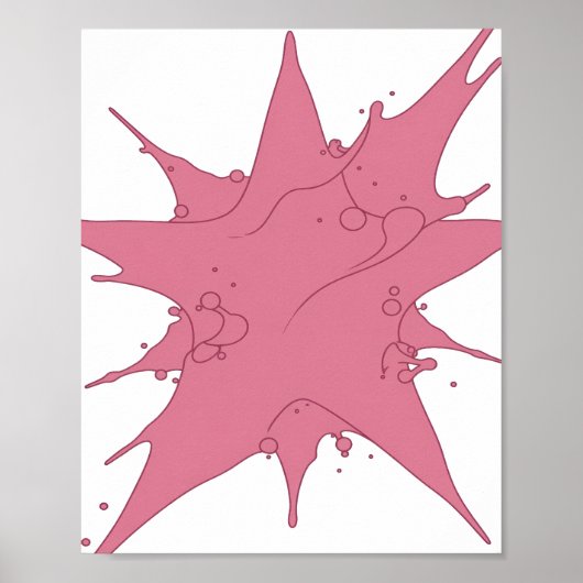 Poster Conception de texte Rose Éclaboussure Rose Snappy (Devant)