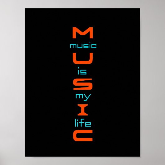Poster Conception de texte sur la musique (Devant)