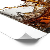 Poster Conception de texte tendance argenté WHISKY SPLASH (Coin)