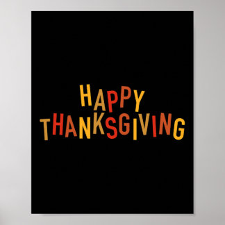 Poster Conception de Thanksgiving joyeuse adorable couleu
