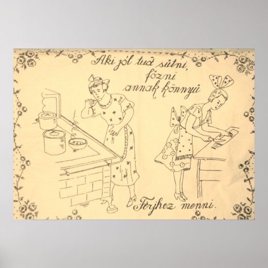 Poster conception de tissu mural hongrois (Devant)