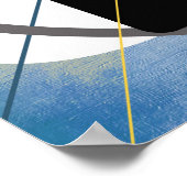 Poster Conception de toile géométrique jaune bleu AP0011  (Coin)