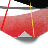 Poster Conception de toile géométrique jaune et rouge AP0 (Coin)