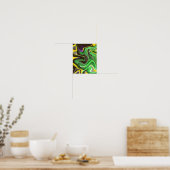 Poster Conception de tourbillon abstrait vibrant (Cuisine)