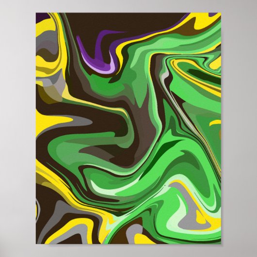 Poster Conception de tourbillon abstrait vibrant (Devant)