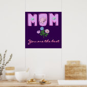 Poster Conception de typographie maman personnalisée, (Cuisine)