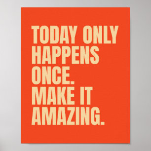 Poster Conception de typographie motivante Citation rétro