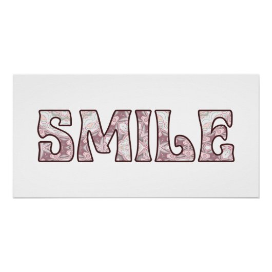 Poster Conception de typographie positive sourire (Devant)