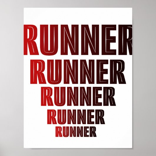 Poster Conception de typographie Runner (Devant)