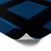 Poster Conception de vague abstraite bleue (Coin)