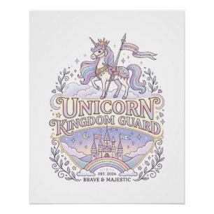 Poster Conception de vecteur de cadeau de licorne de Wand