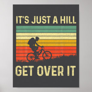 Poster Conception de vélo de montagne drôle pour hommes f