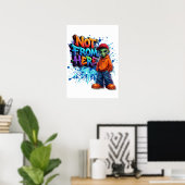 Poster Conception de vêtements de rue d'extra-terrestre d (Bureau à domicile)