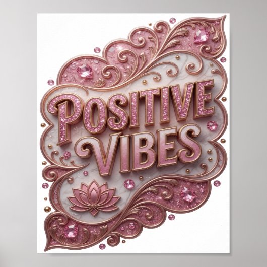 Poster Conception de VIBES POSITIVES Or Edgy (Devant)